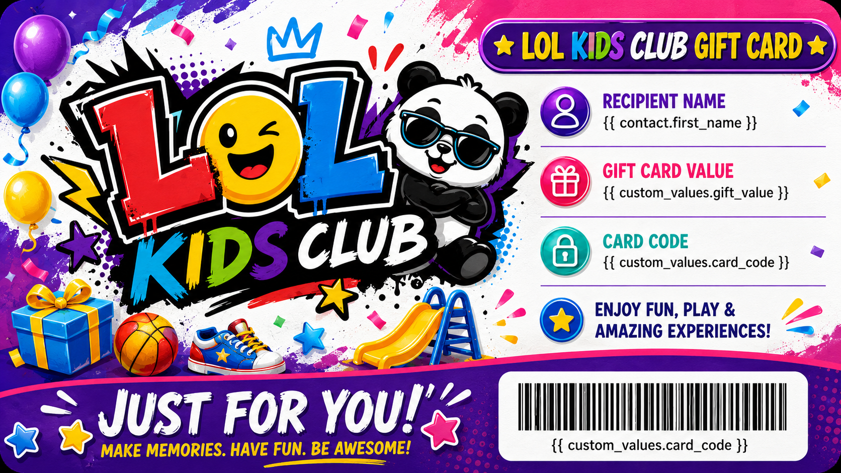 LOL Kids Club Gift Card