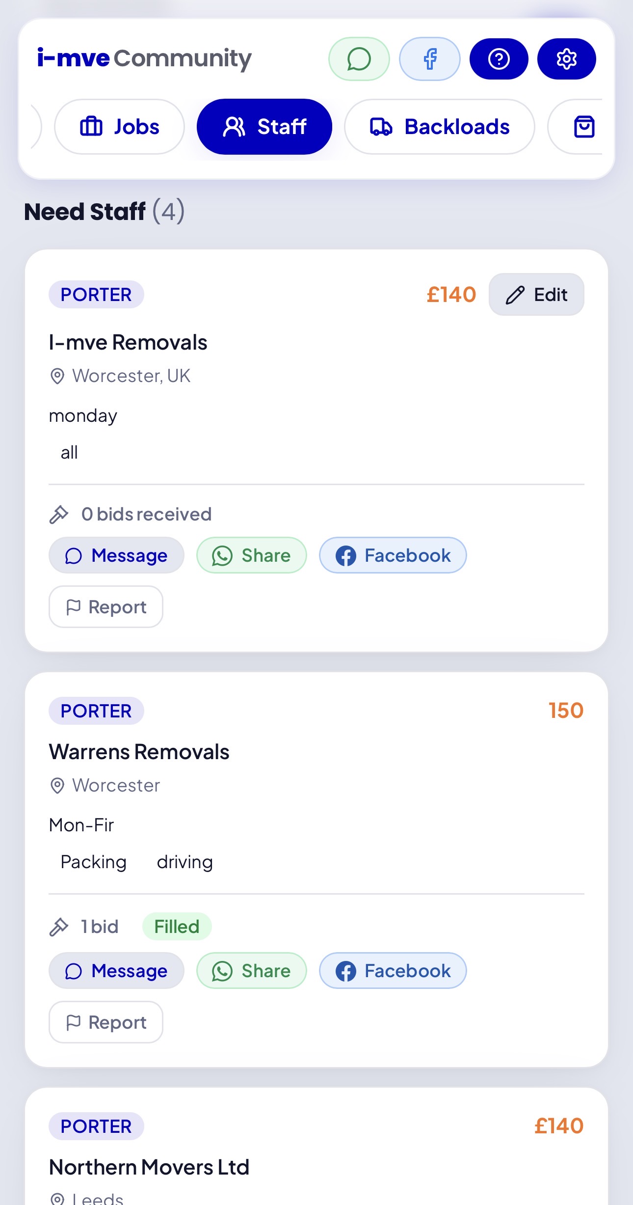 Staff Marketplace