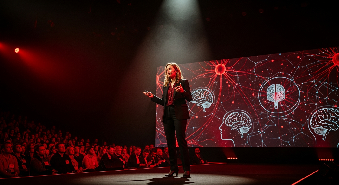 Dr. Andrea on stage