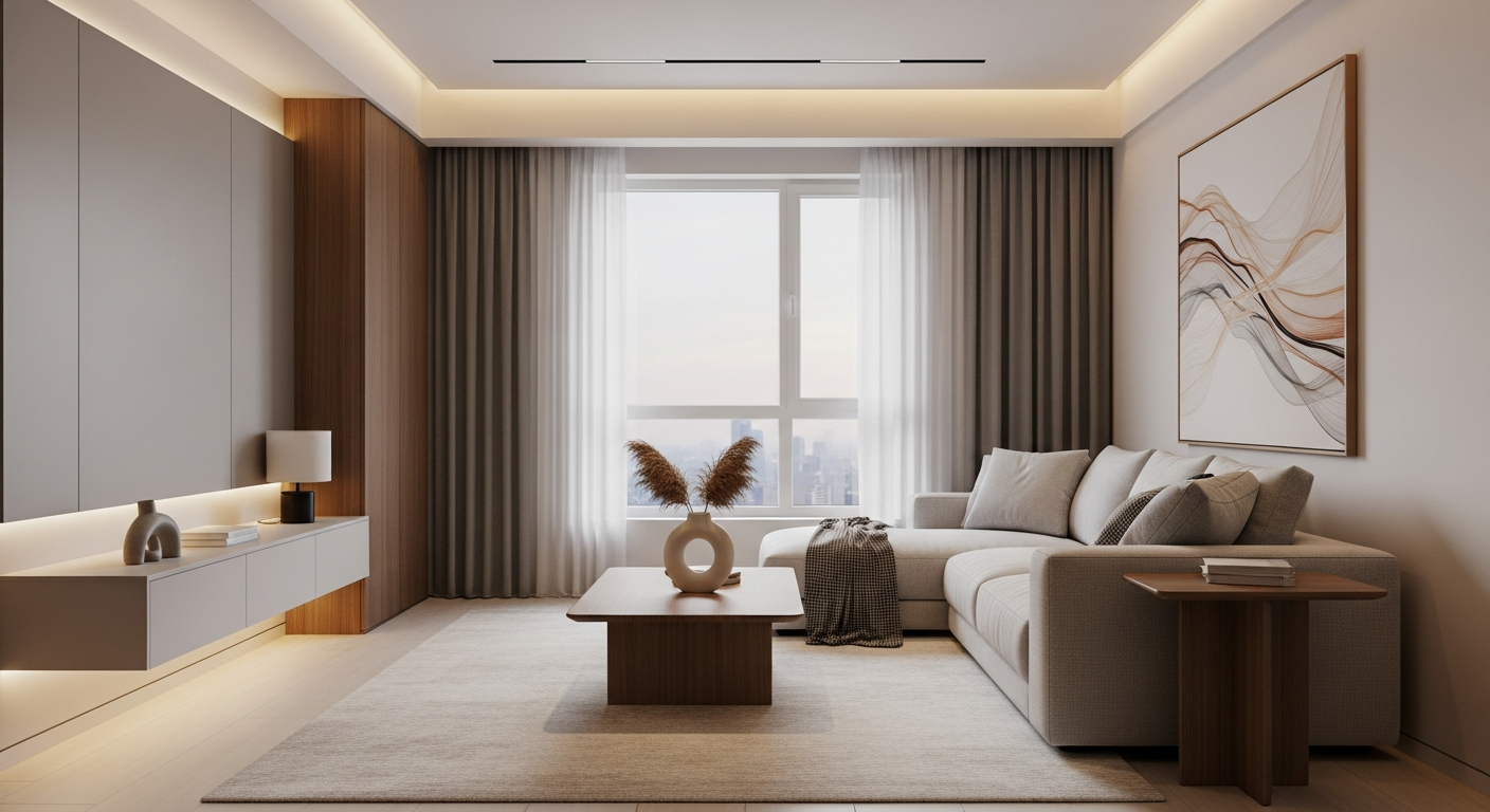 Pristine guest-ready living room cleaned by Elite CleanBnb turnover service in Fort Lauderdale