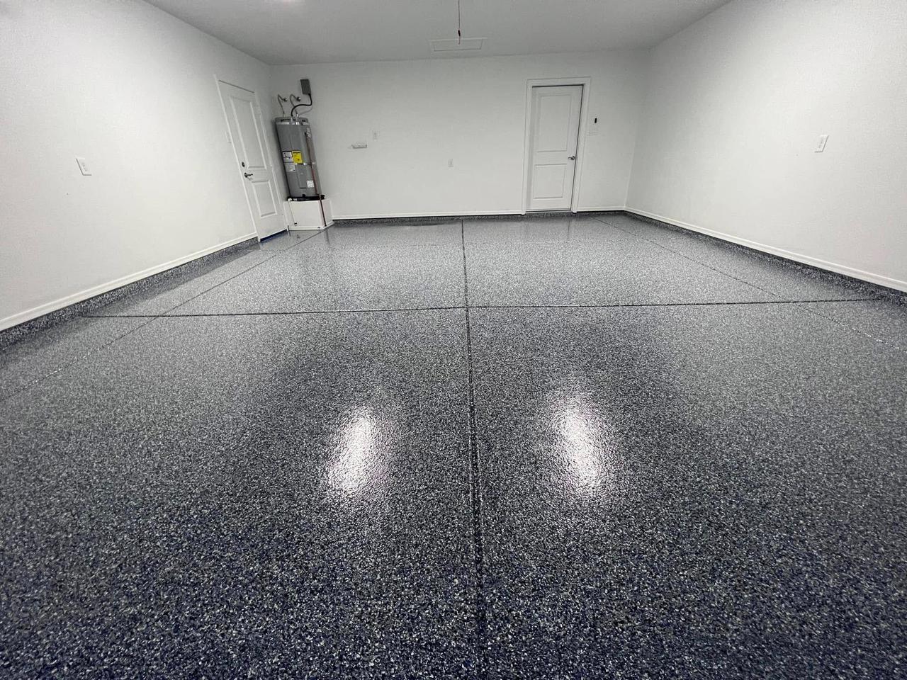 Large Garage Flake Floor