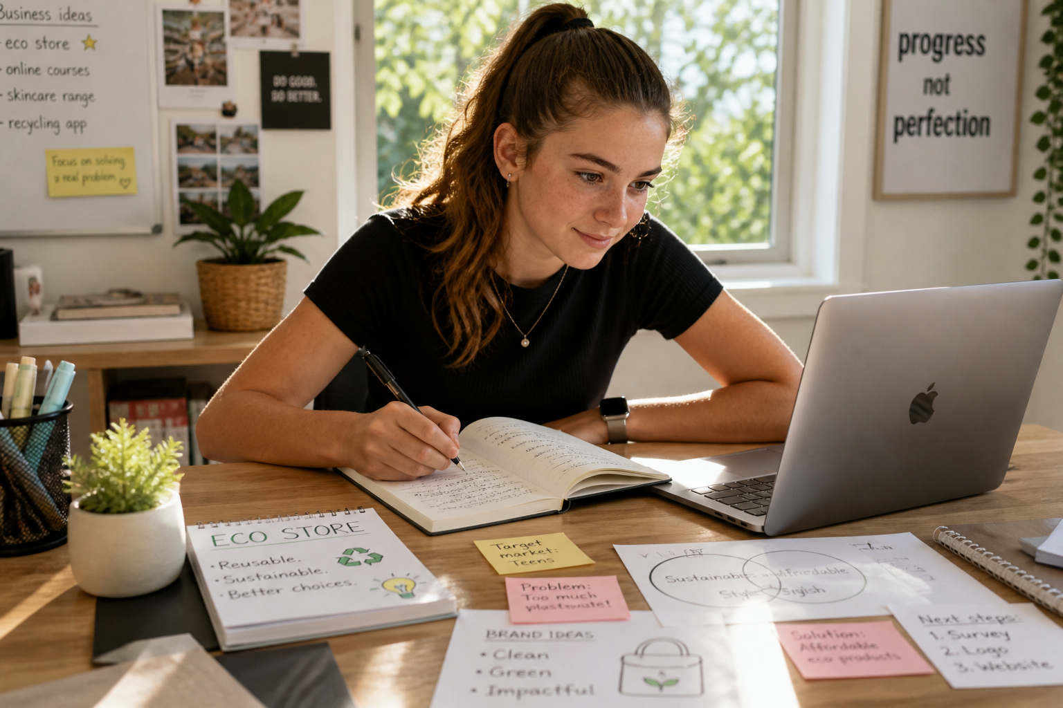 Students collaborating in The Academy