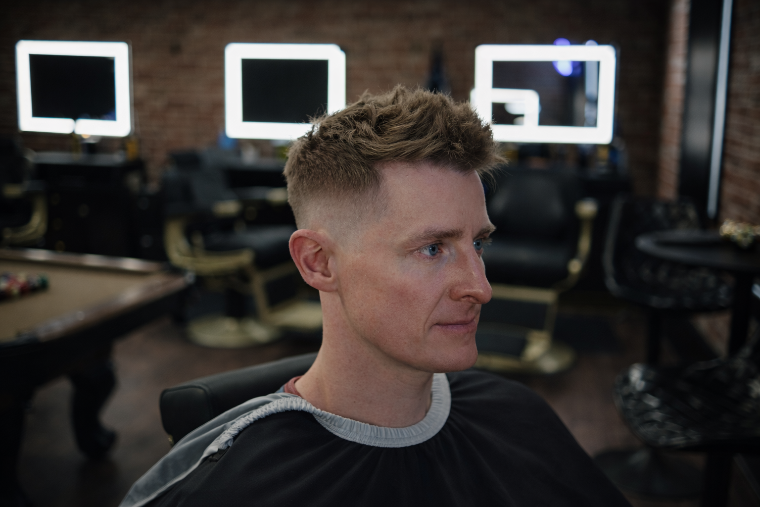 Clean fade haircut