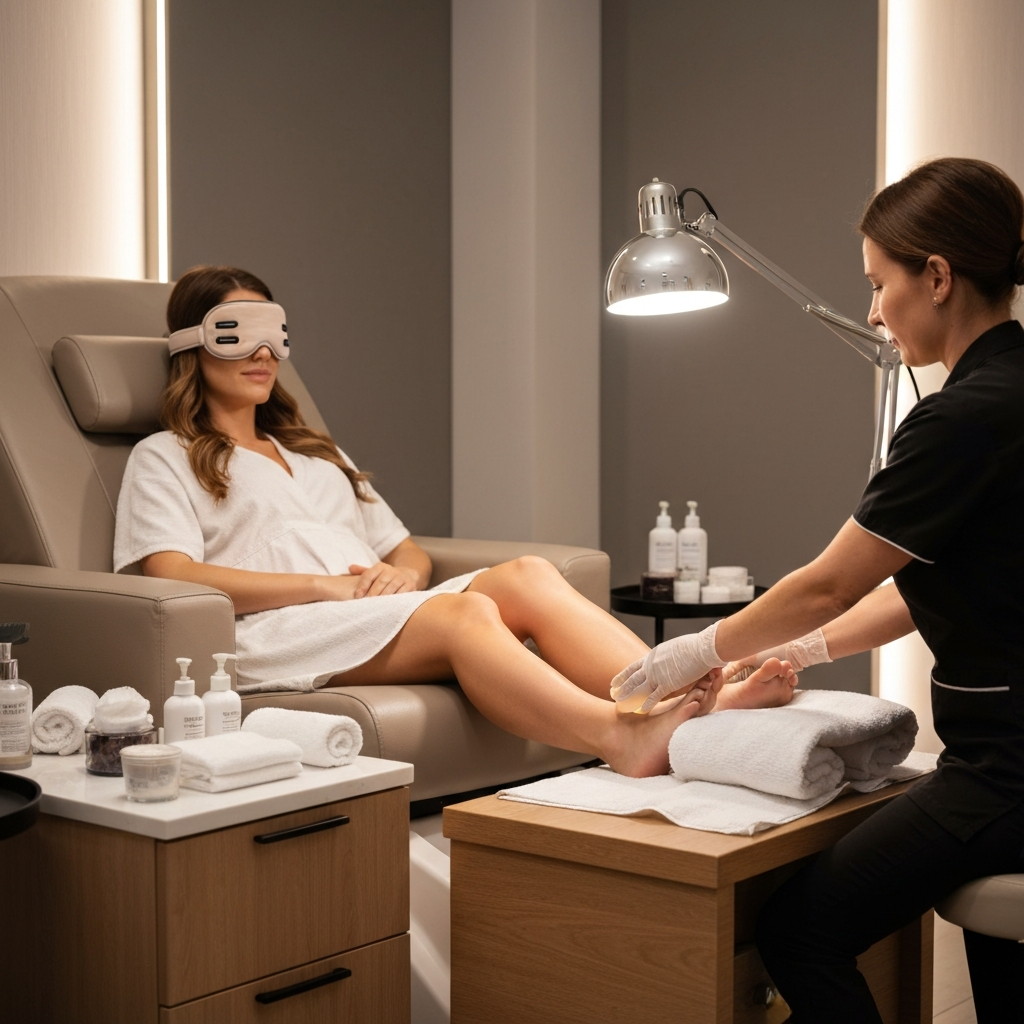 Full Foot Recovery pedicure at Gossip Nails Germantown MD