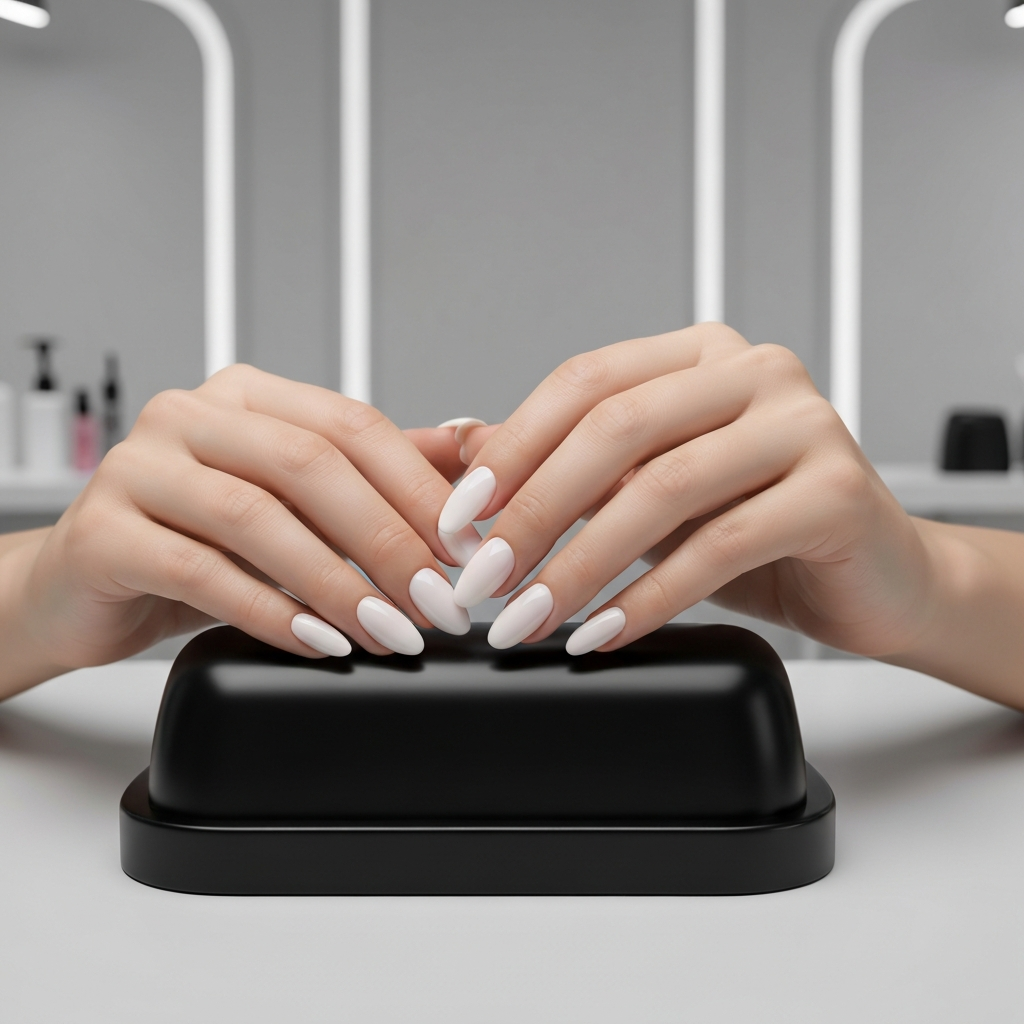 Dipping powder nail application at Gossip Nails Germantown MD