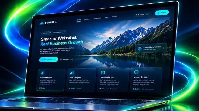 Smart Website on laptop