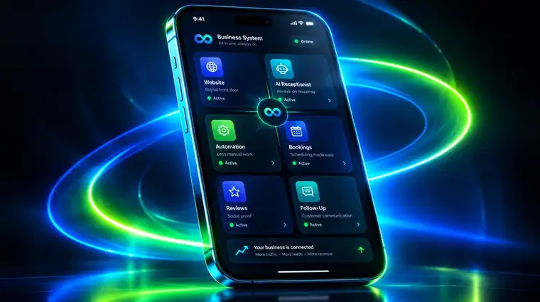 Connected business system on a phone