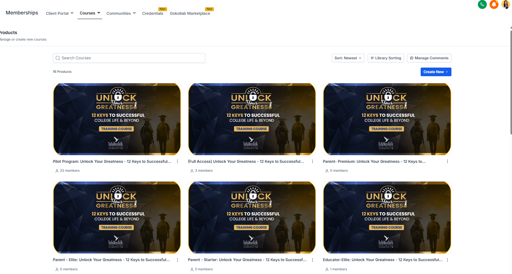 Educational Membership Portal