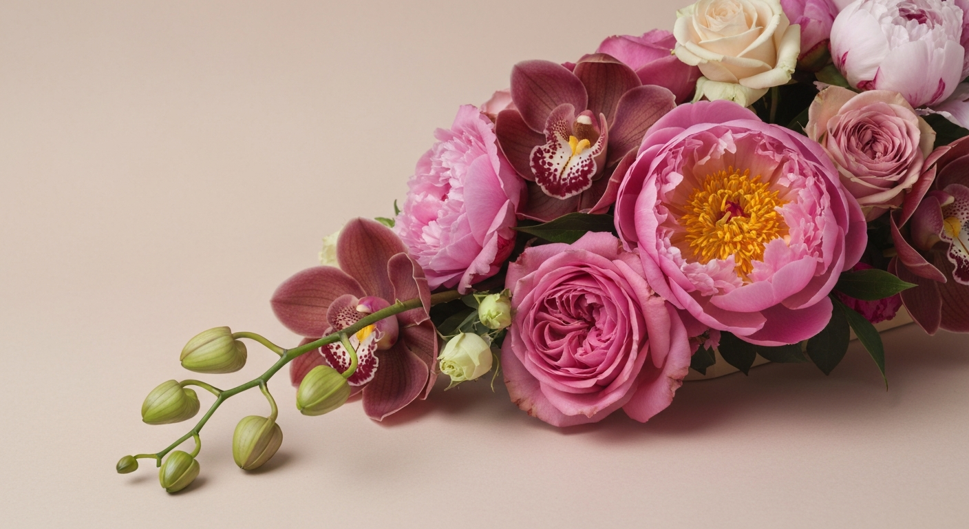 Floral tray styling detail