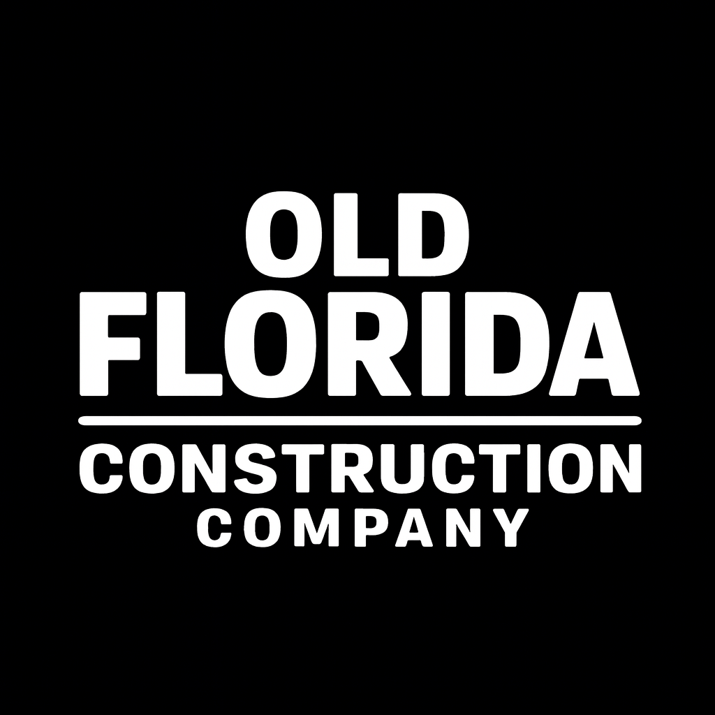 Old Florida Construction Company Logo