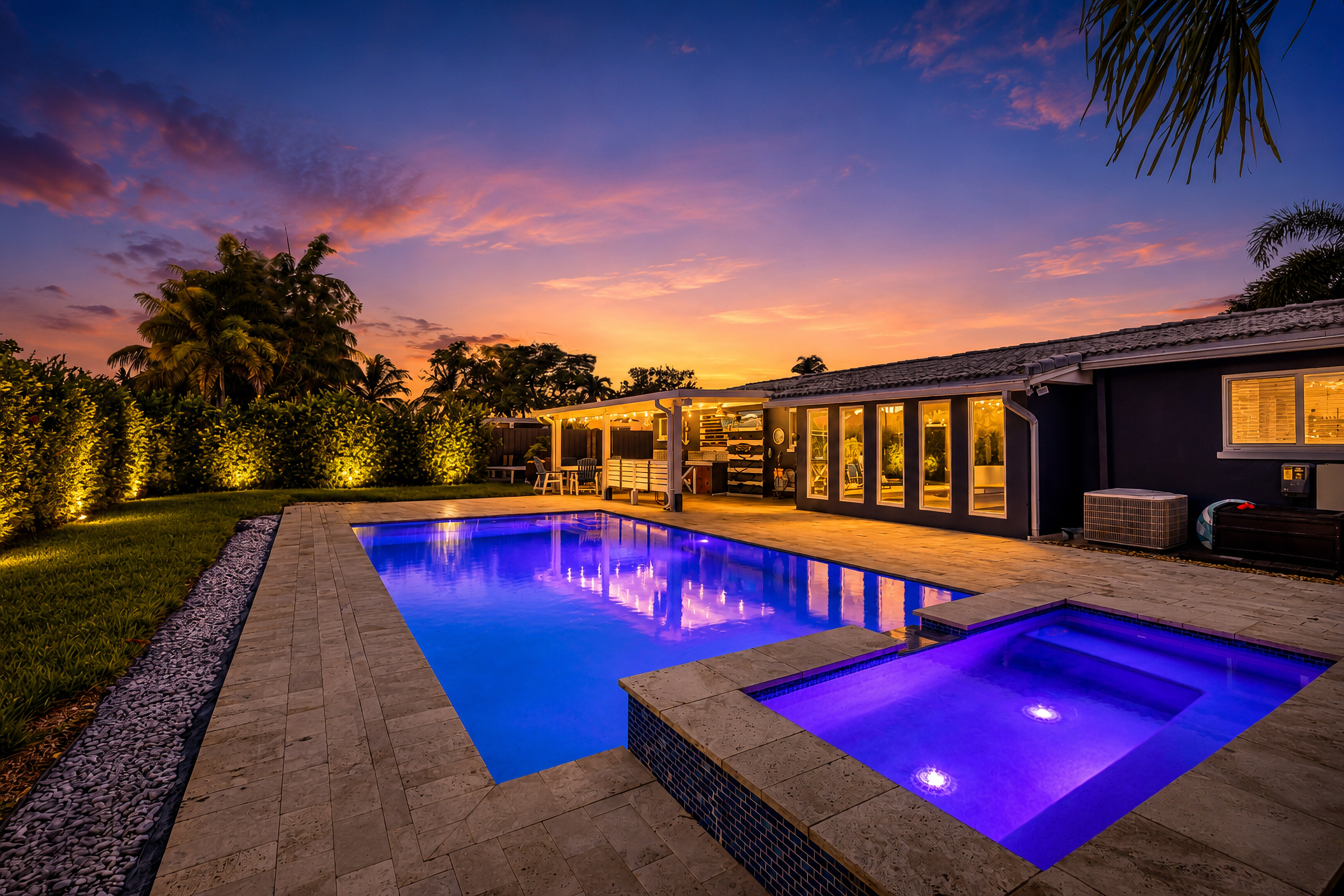 1310 NE 46th Street - Twilight Pool & Waterfall Spa