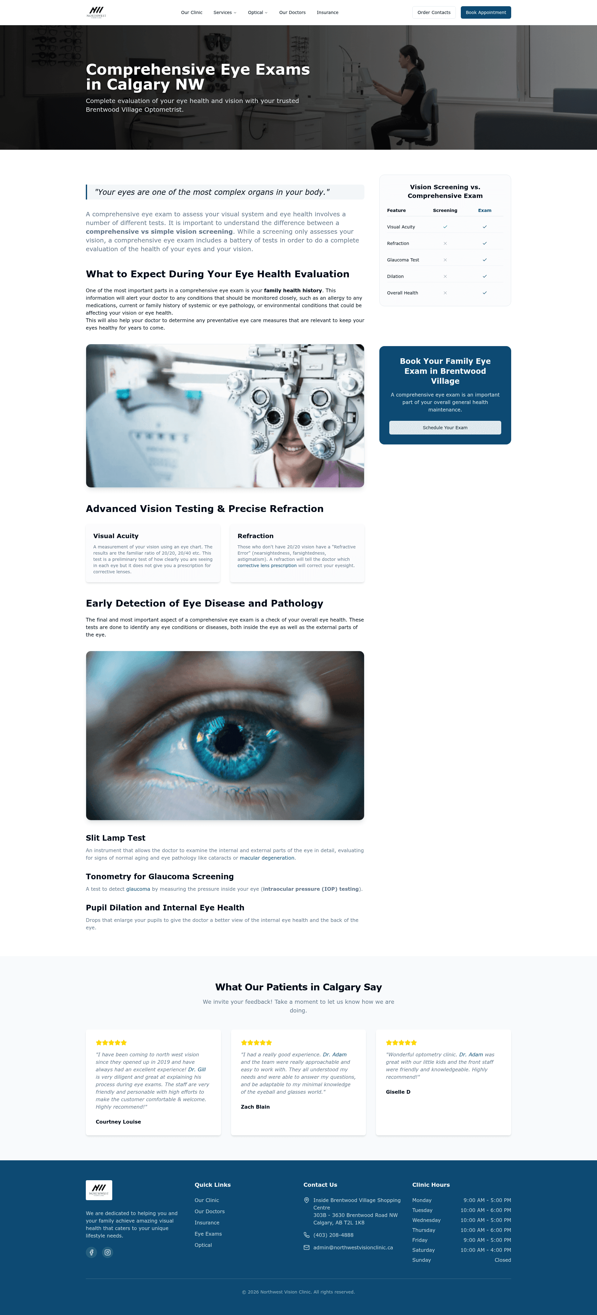 Northwest Vision Clinic - Comprehensive Eye Exams