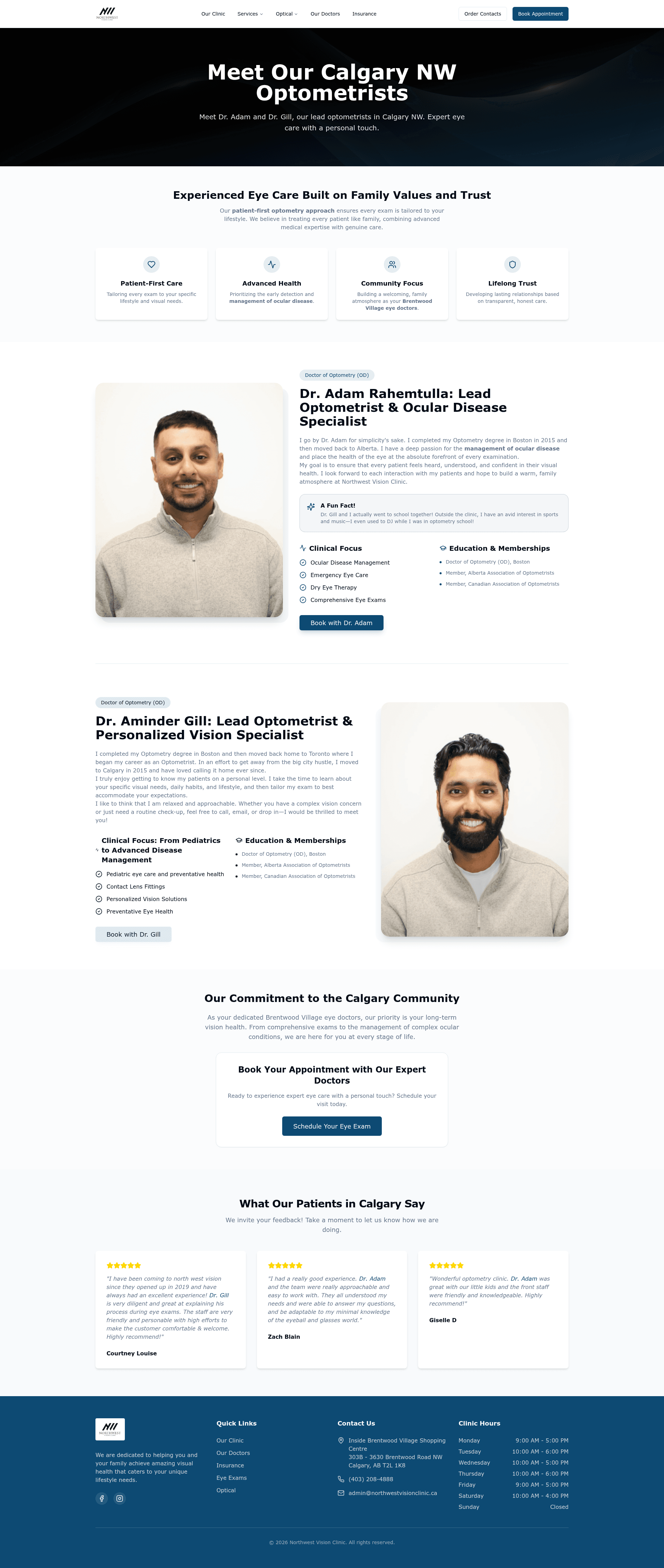 Northwest Vision Clinic - Our Doctors