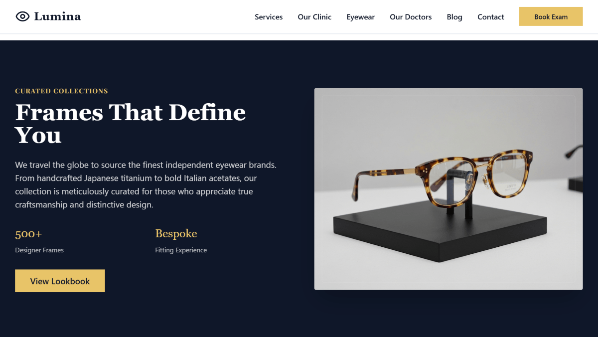 Lumina Eye Care Section