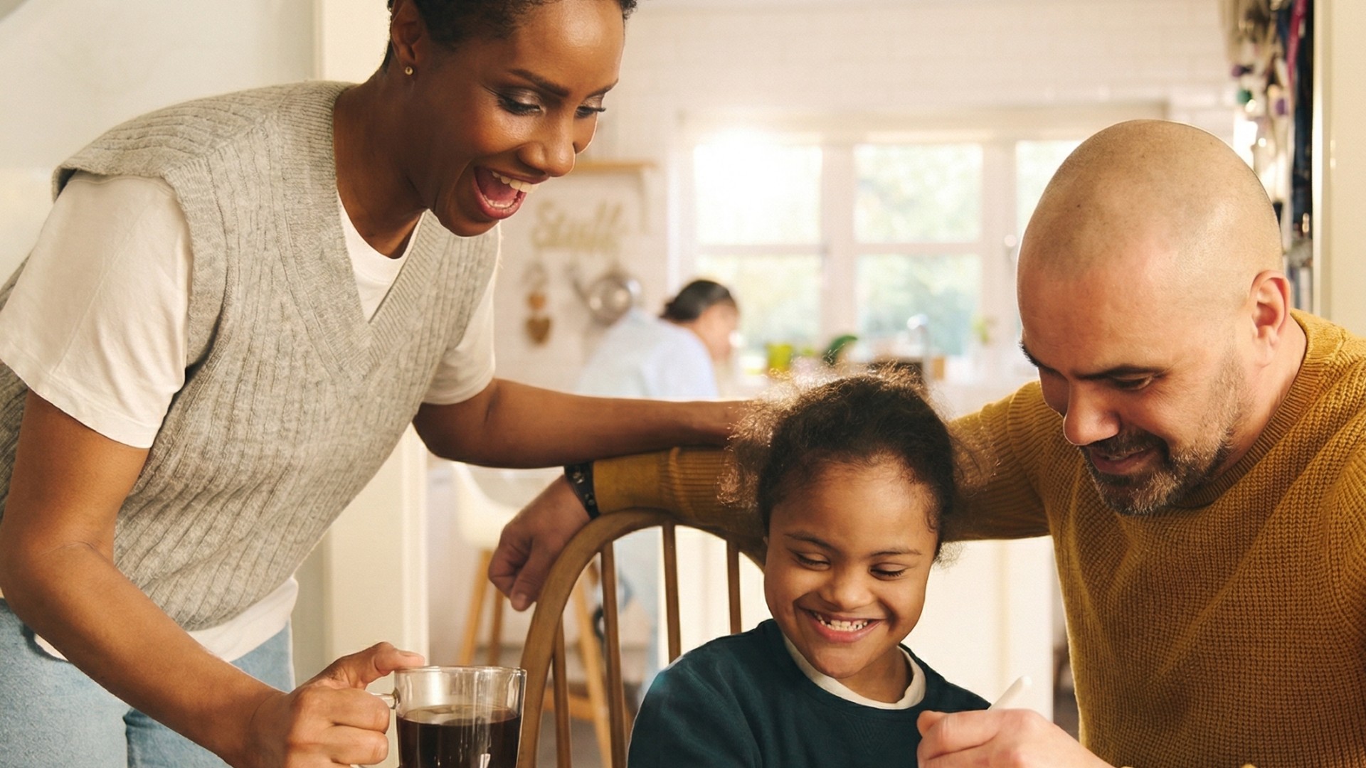 Compassionate behavioral health counselor meeting with family
