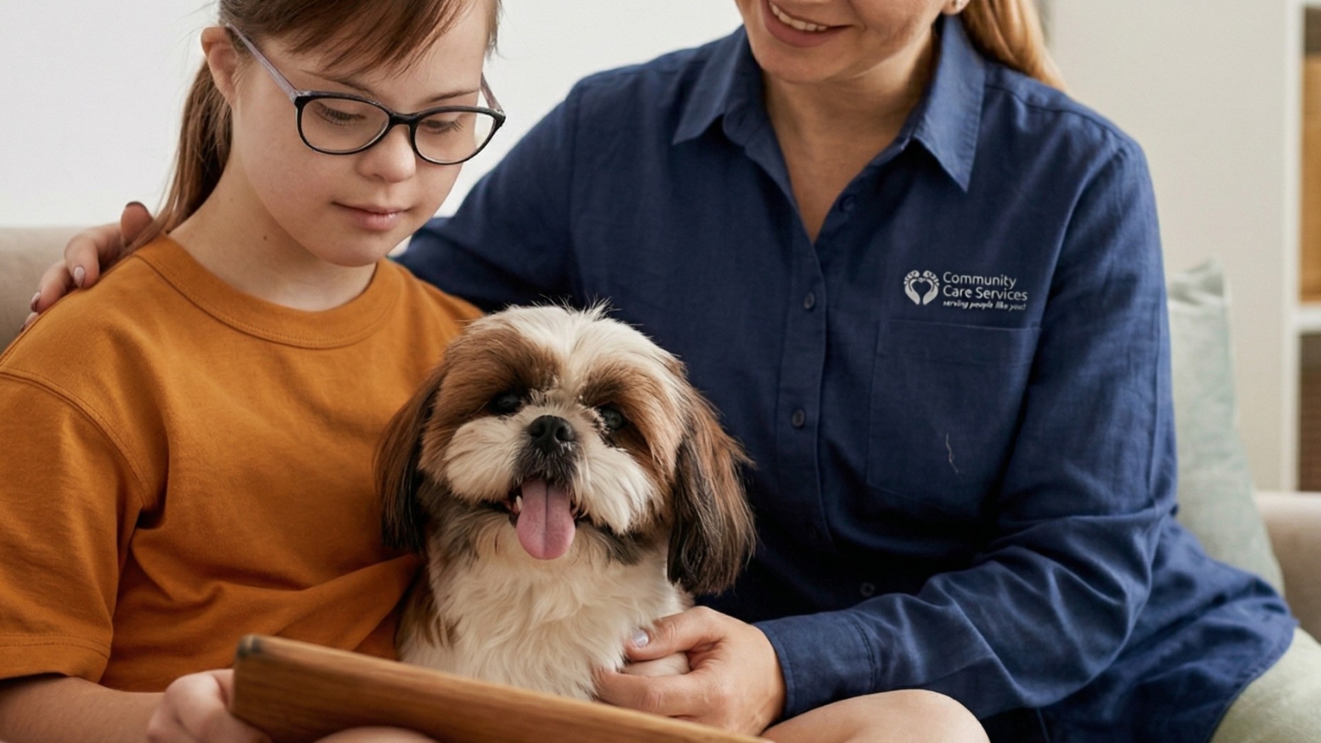 Support professional assisting an individual with developmental disabilities
