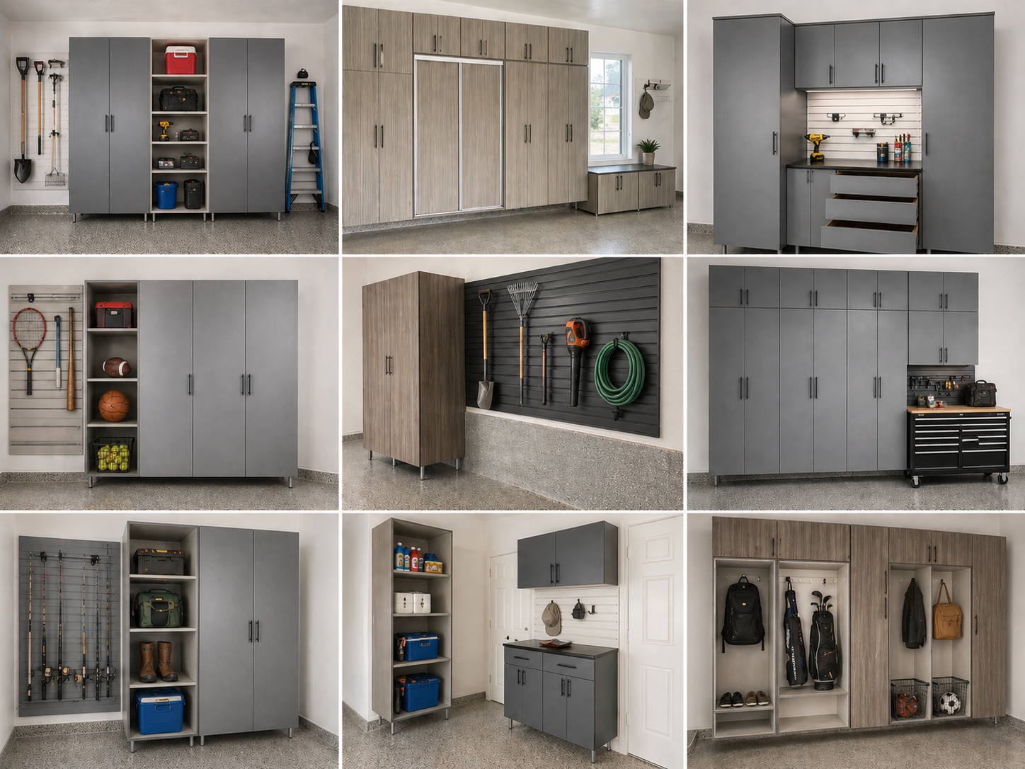 Showcase of custom garage cabinetry and flooring in Tulsa