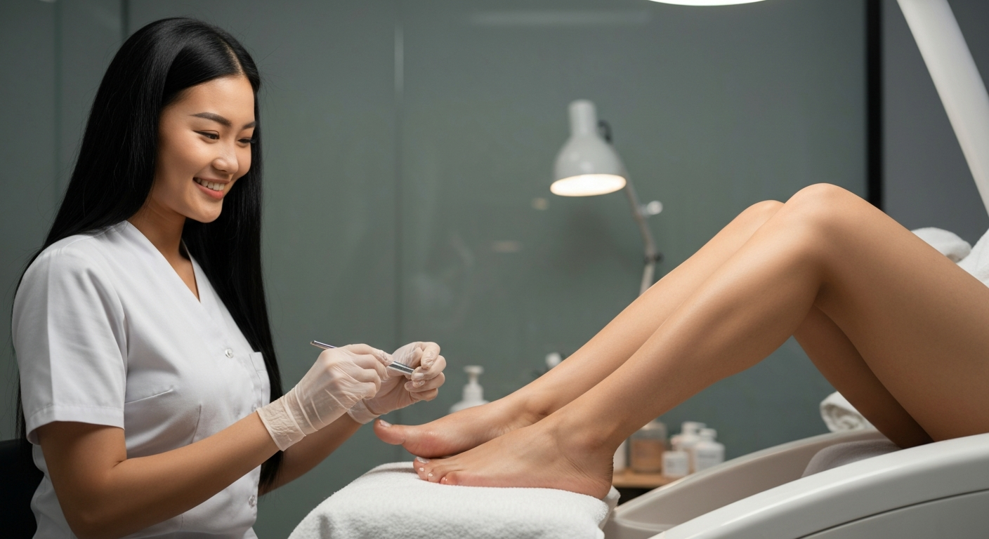Safe and relaxing luxury pedicure for sensitive skin in Arlington VA
