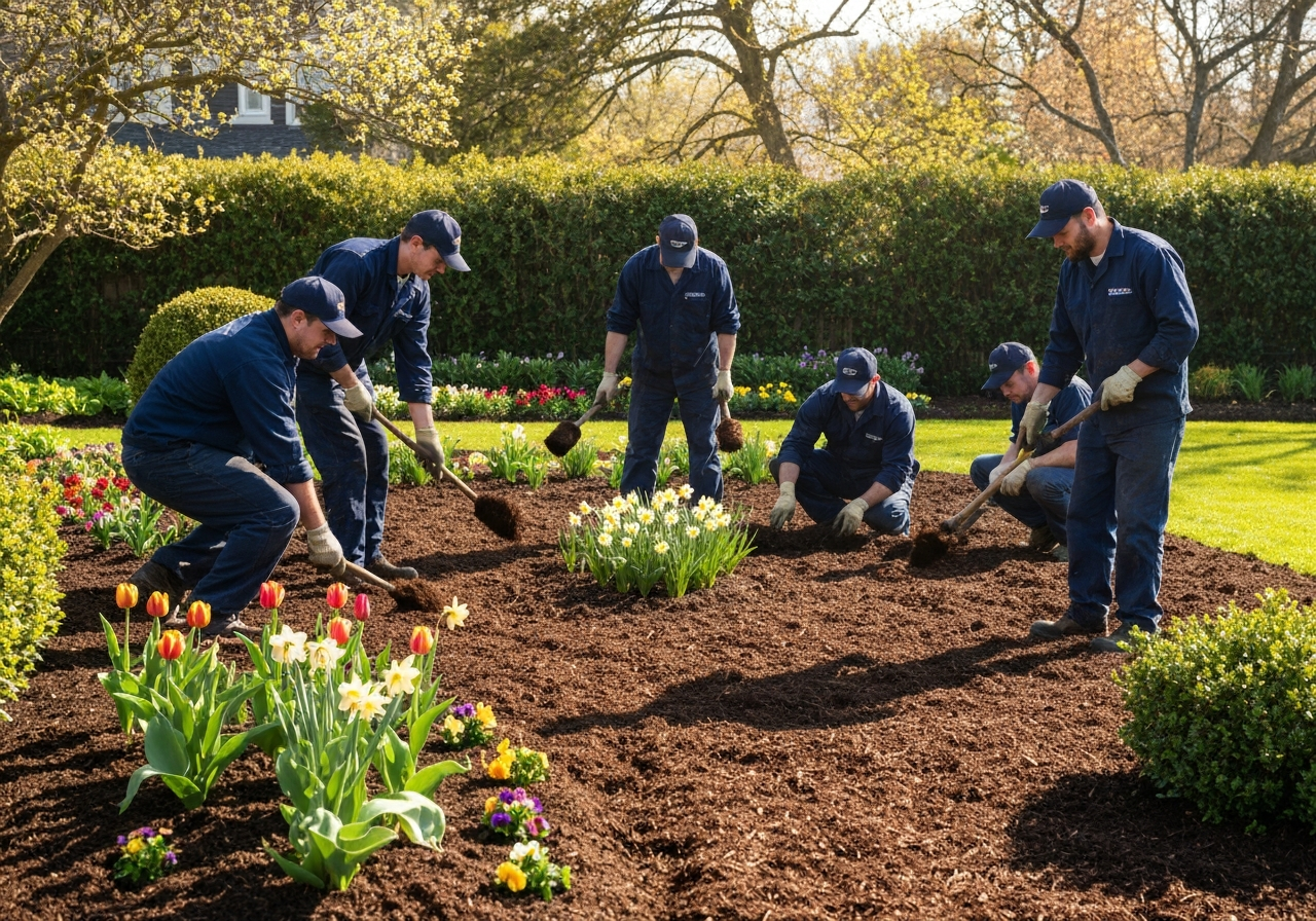 In and Out Landscaping team at work
