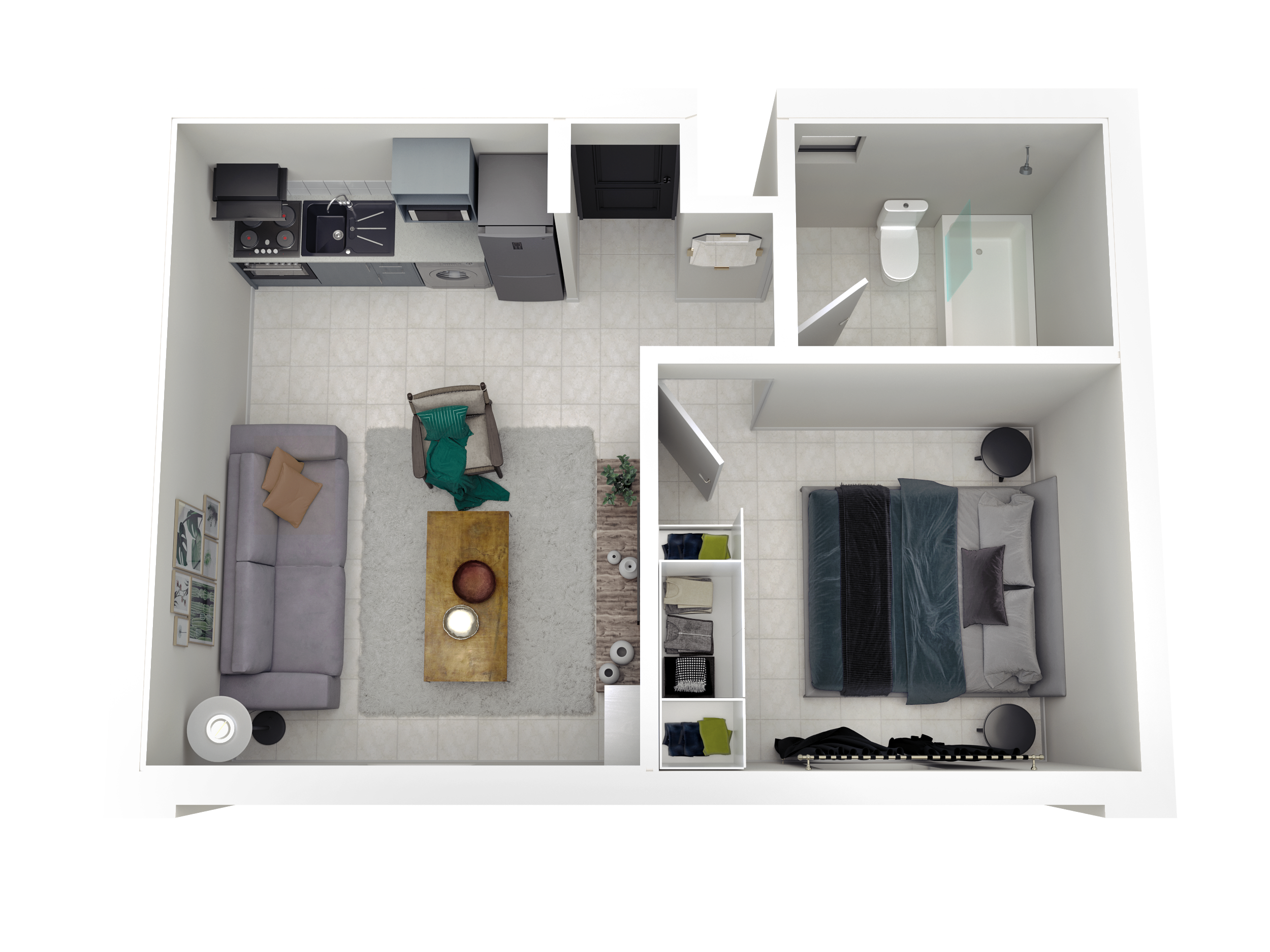 1 Bedroom Floor Plan