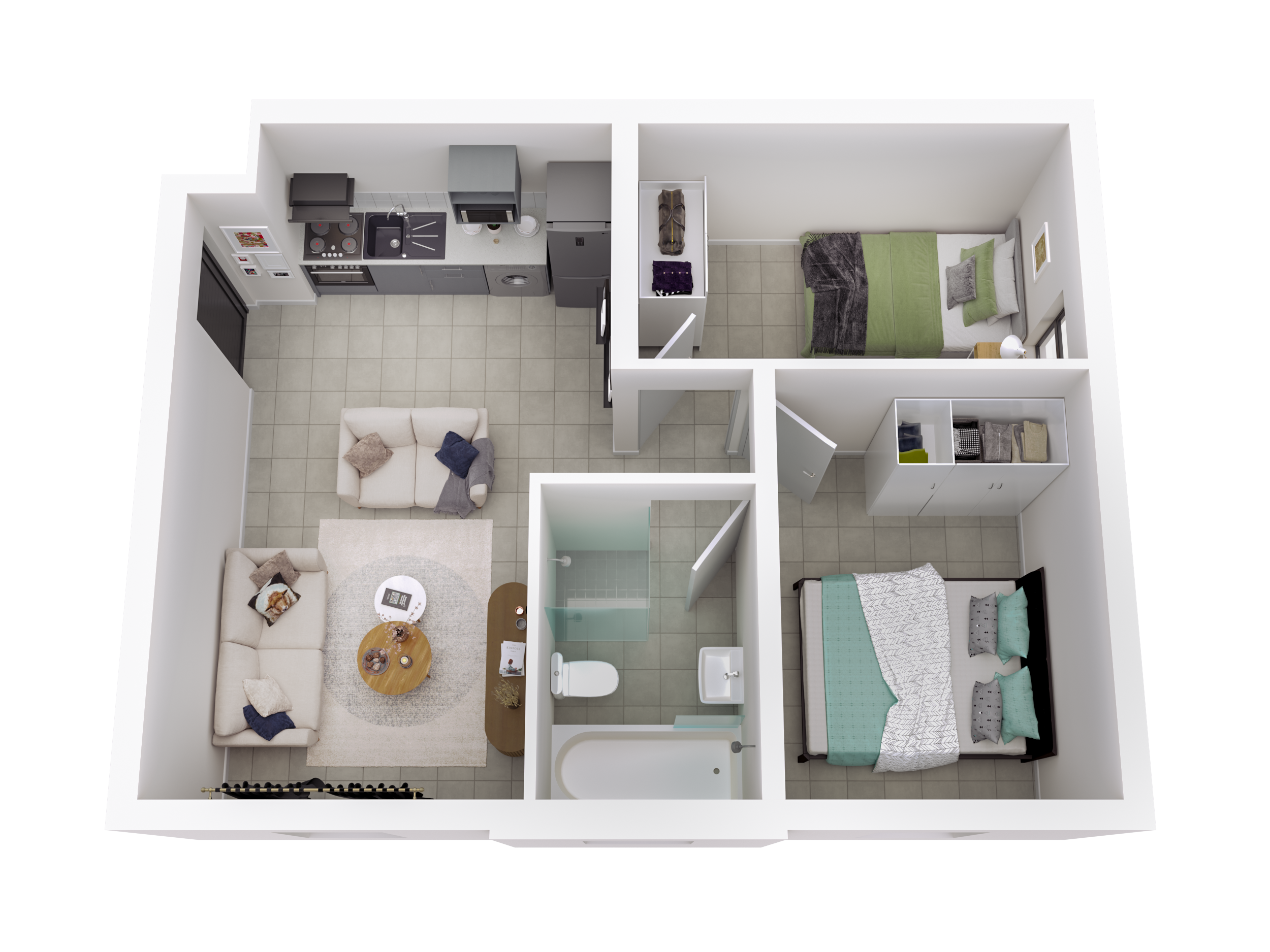 2 Bedroom Floor Plan