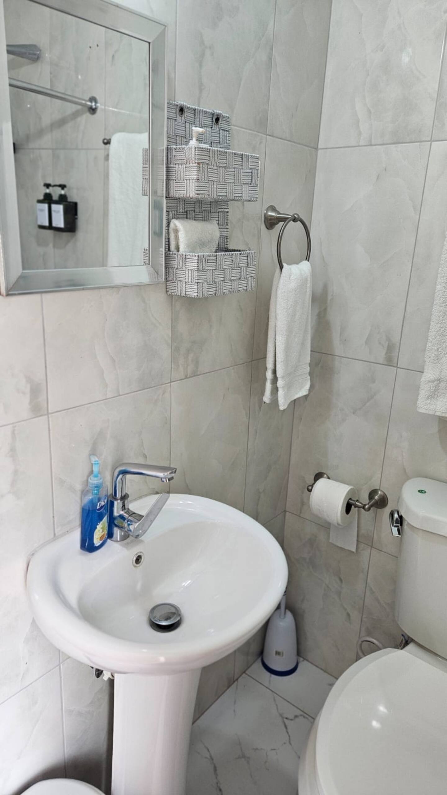 Vanity Mirror, Fresh Towels & Hairdryer Station