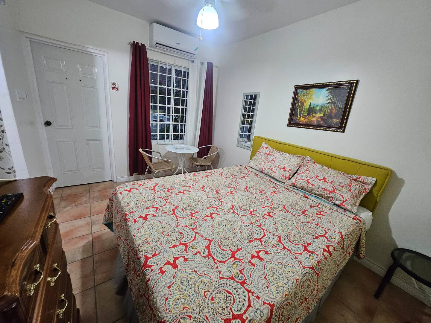 Full Suite View with Air Conditioning & Dresser Storage