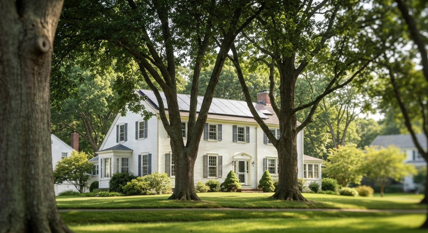 A shaded Massachusetts home considering community solar options