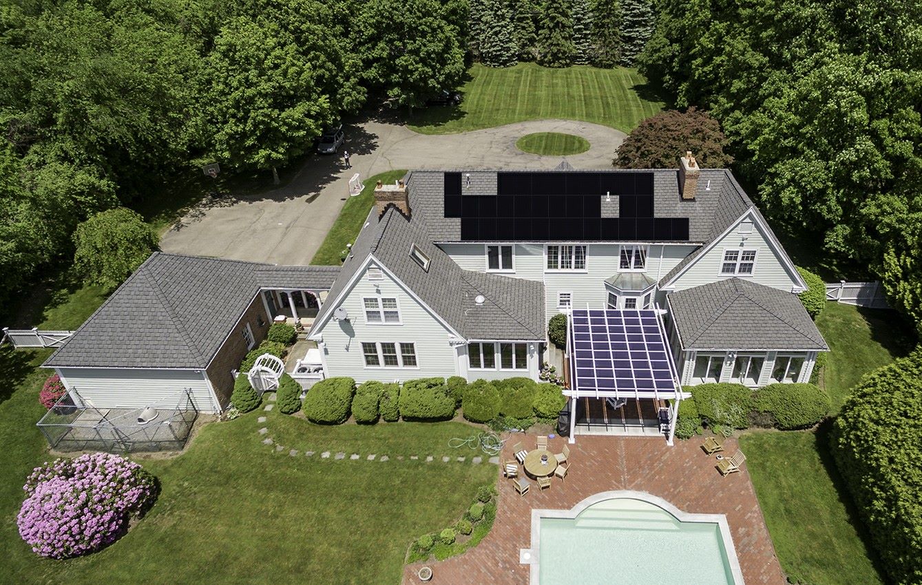 Solar installation on a large home