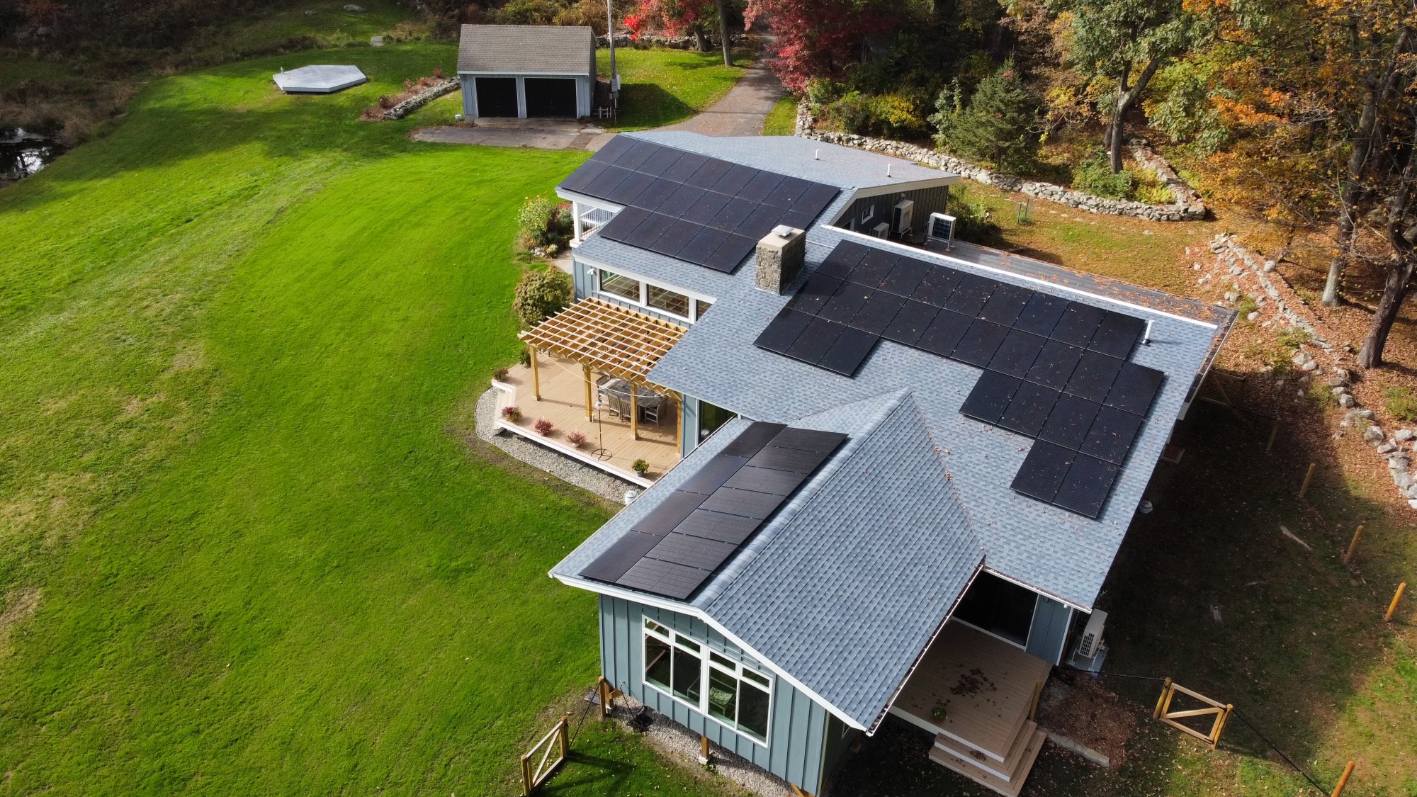 Recent solar installation in Hingham, MA