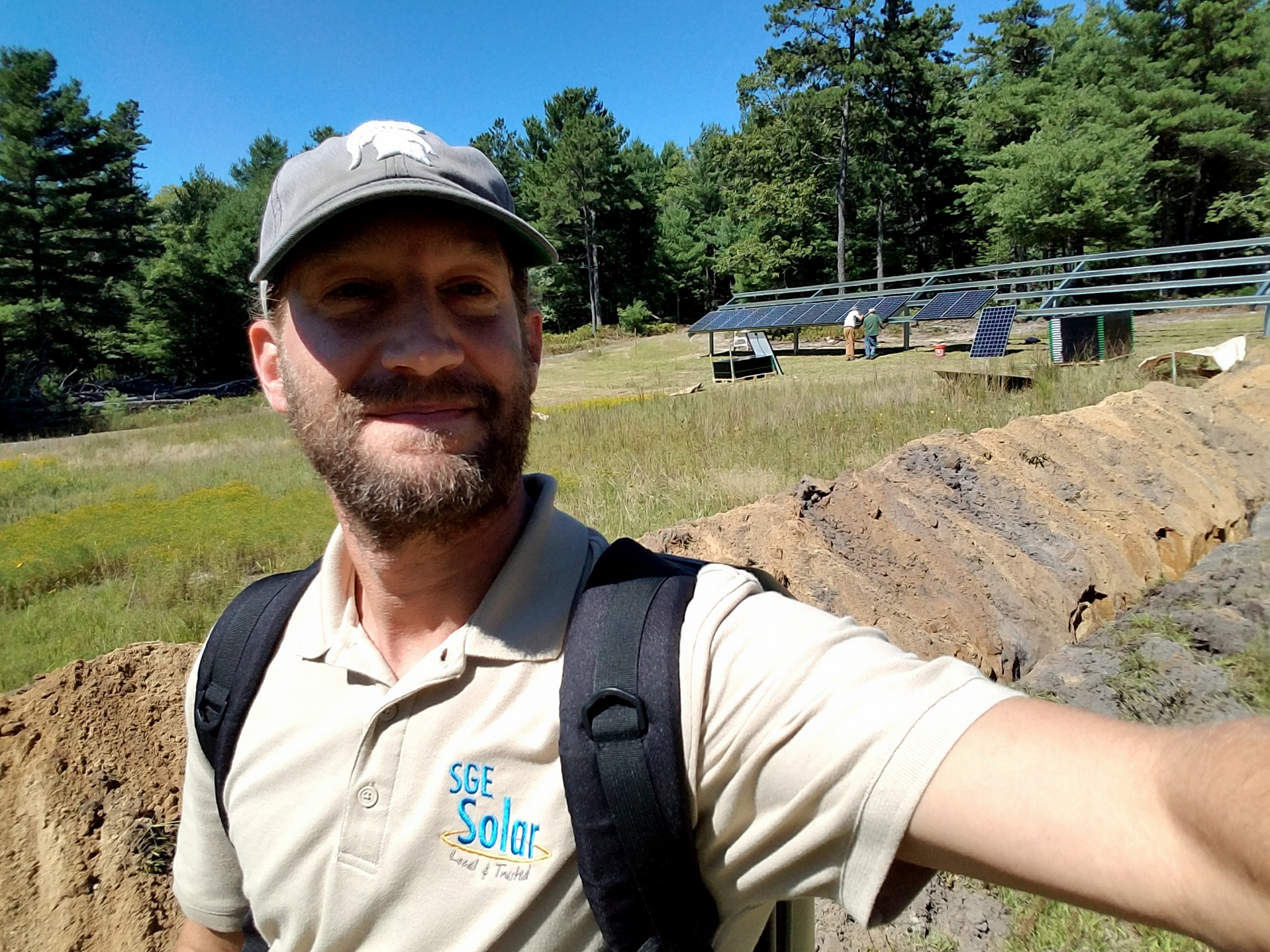 Dave at a solar installation site