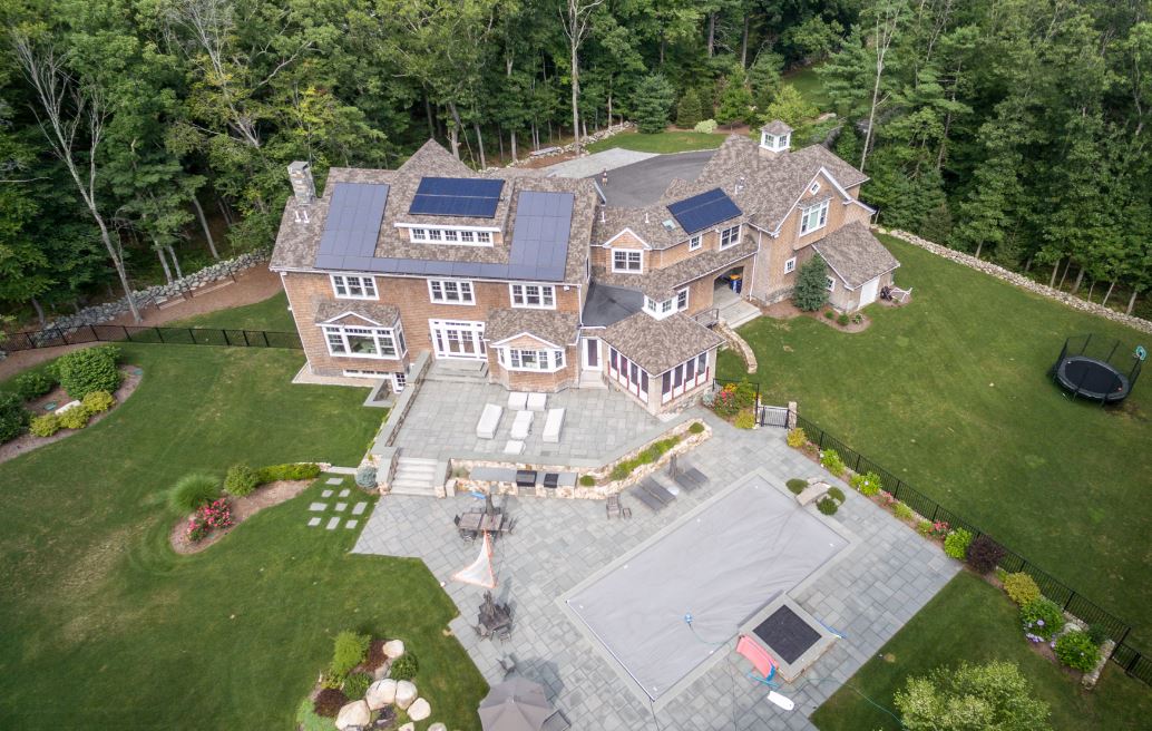 Recent solar installation in Norwell, MA