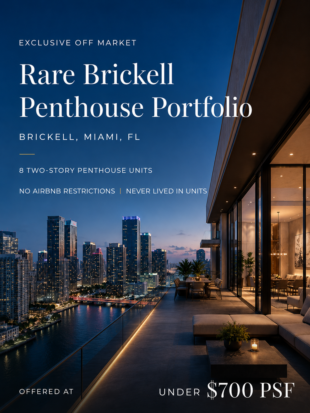 Rare Brickell Penthouse Portfolio