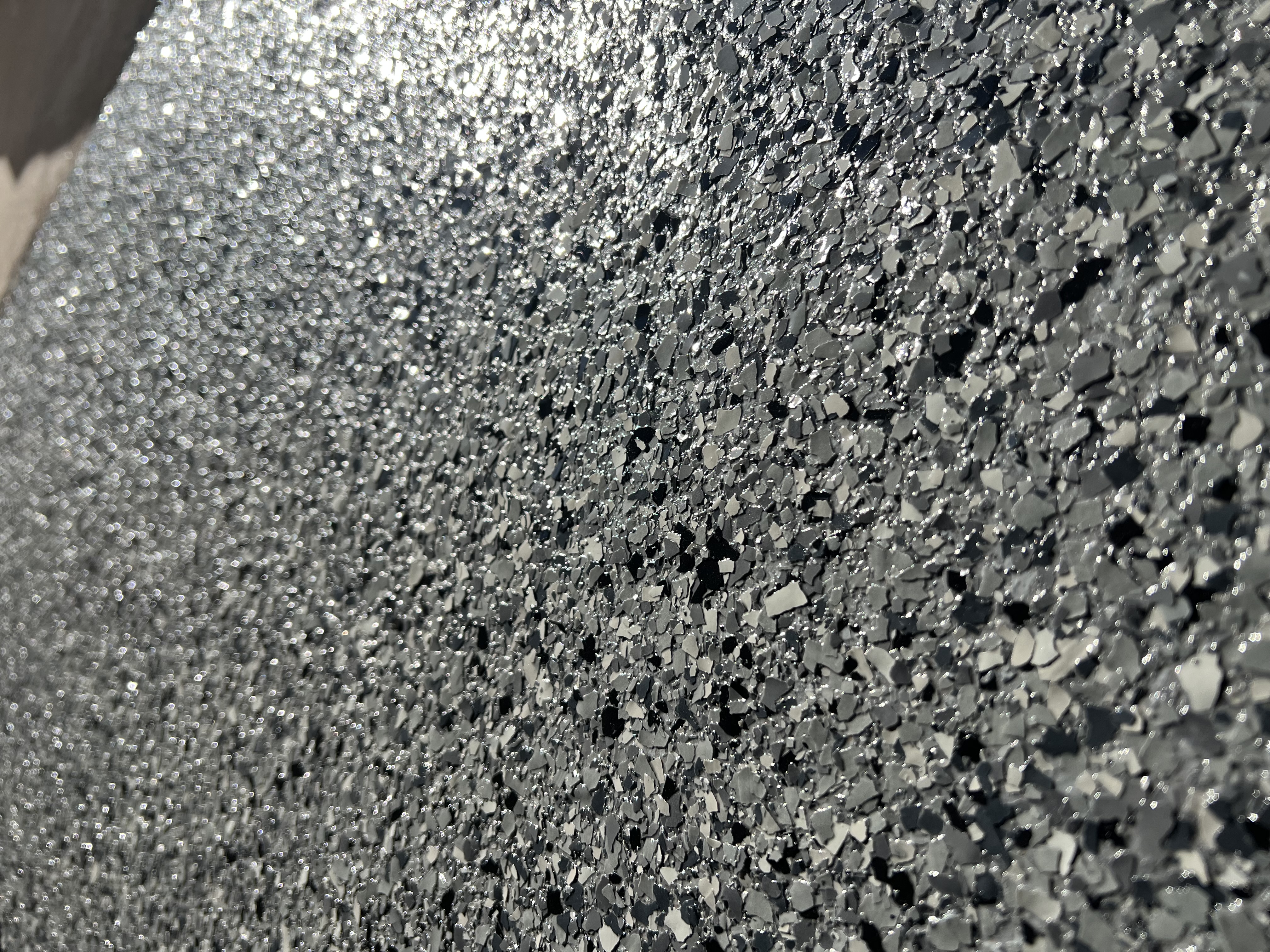 Close-up Flake Finish