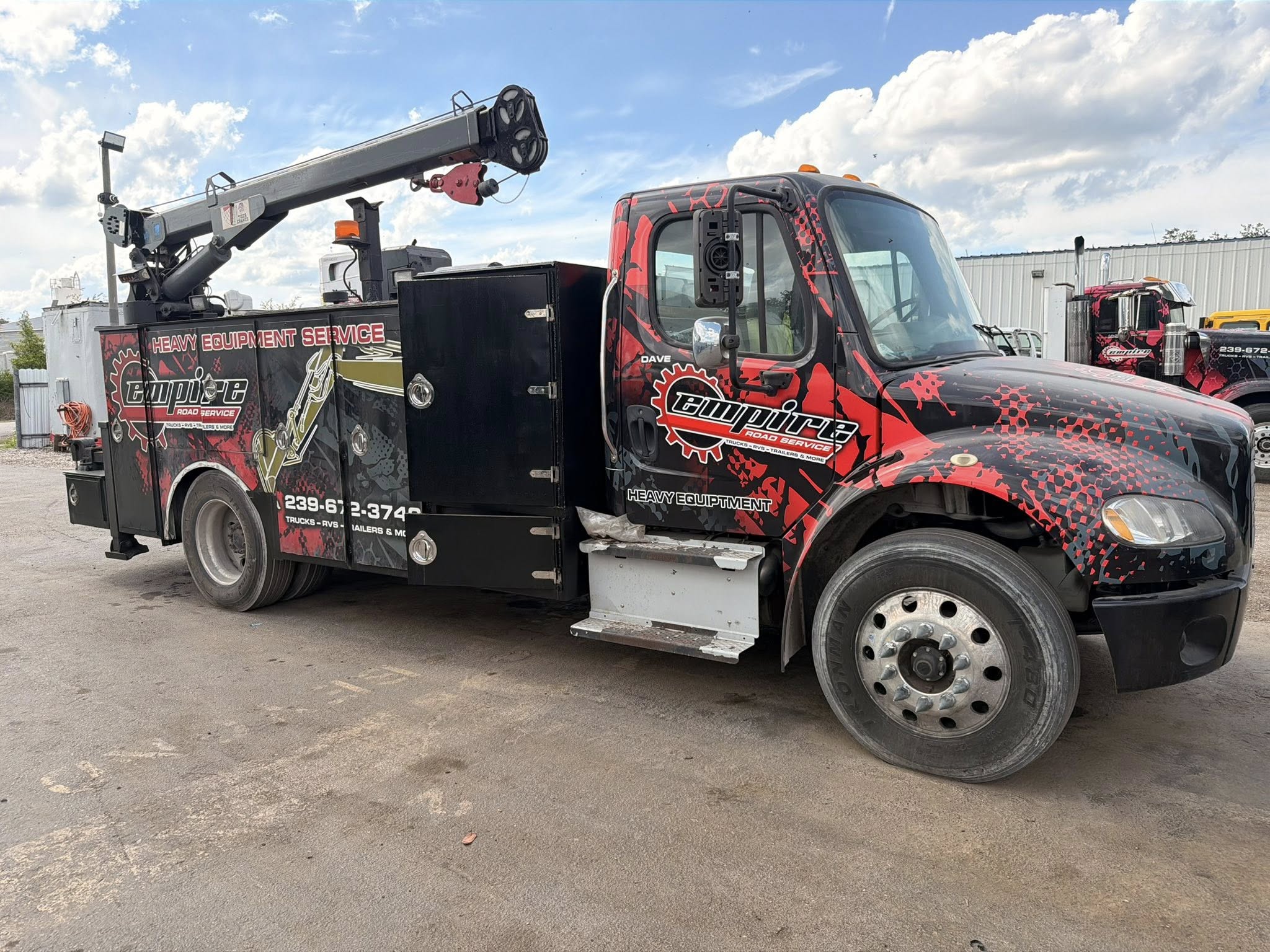 Empire Road Service truck with crane