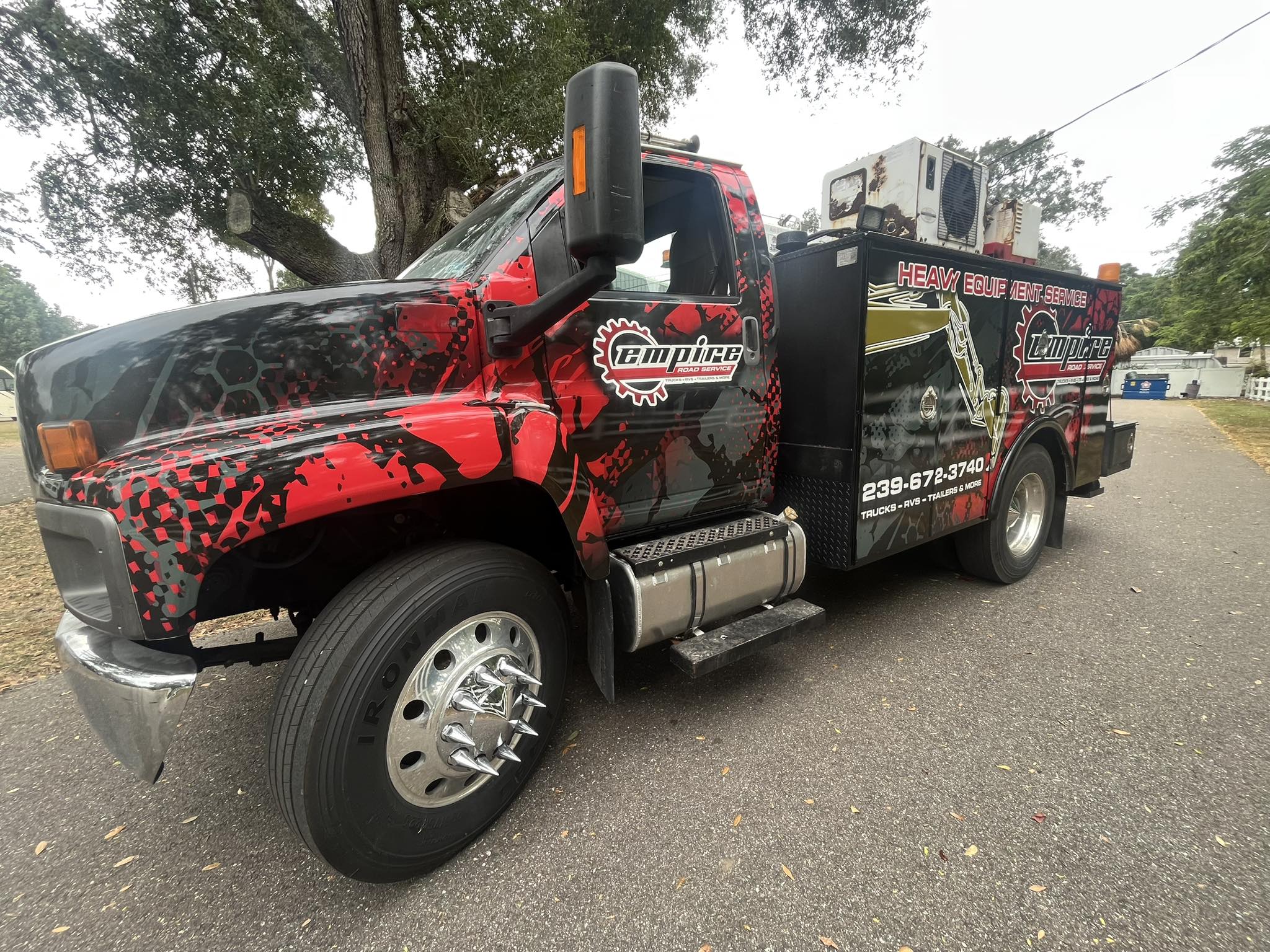 Empire Road Service heavy equipment truck