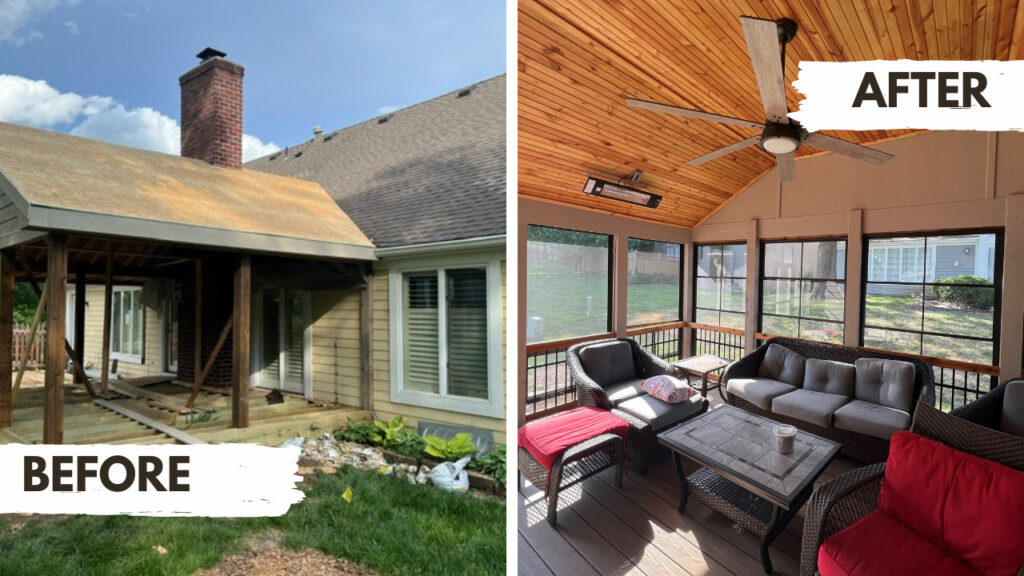 Sunroom Addition Before & After
