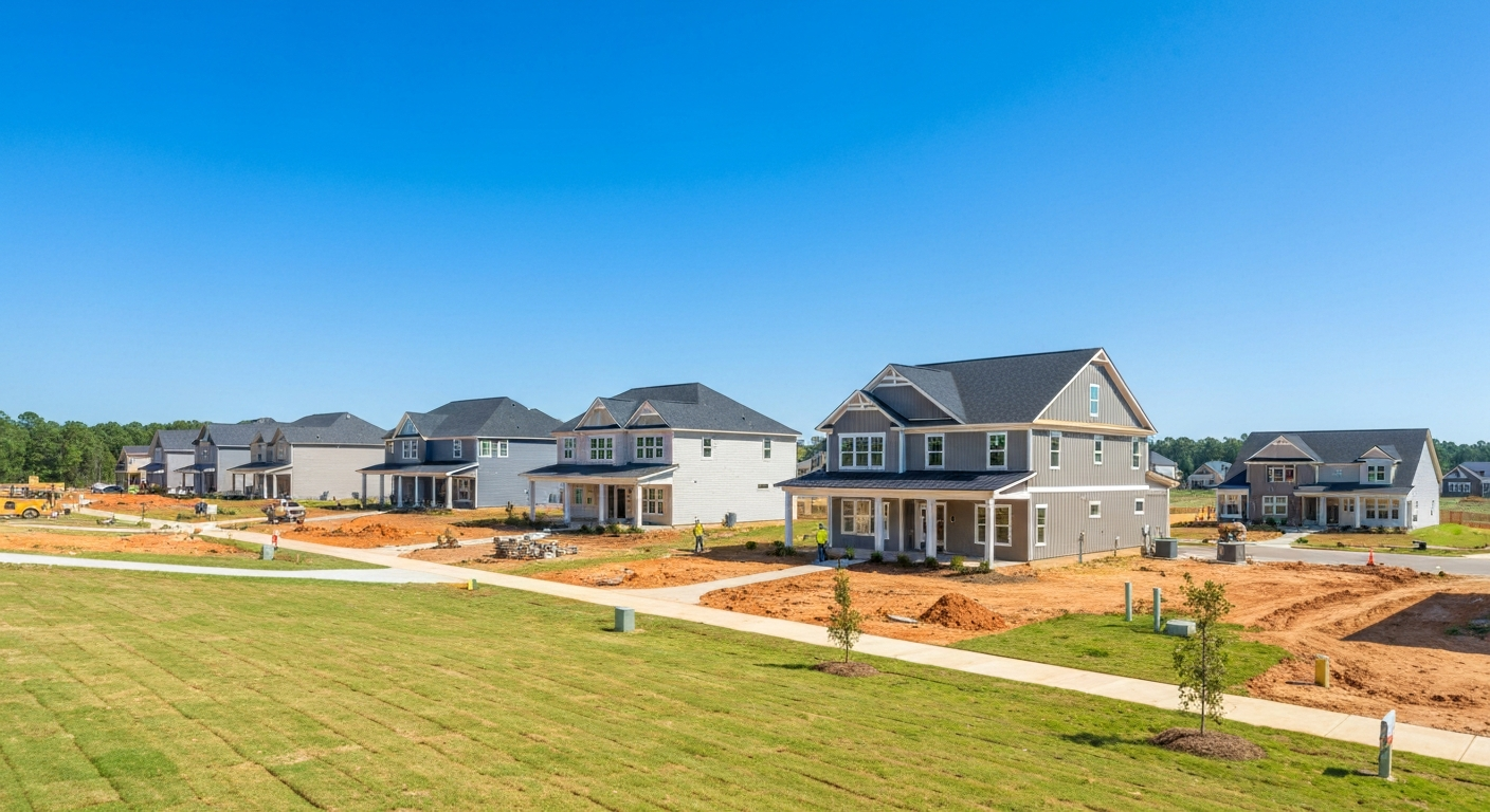 Neighborhood under construction