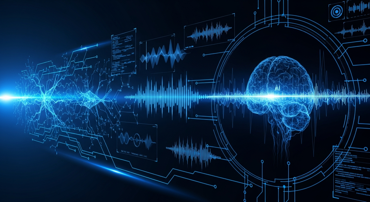 AI voice technology background AI voice technology background