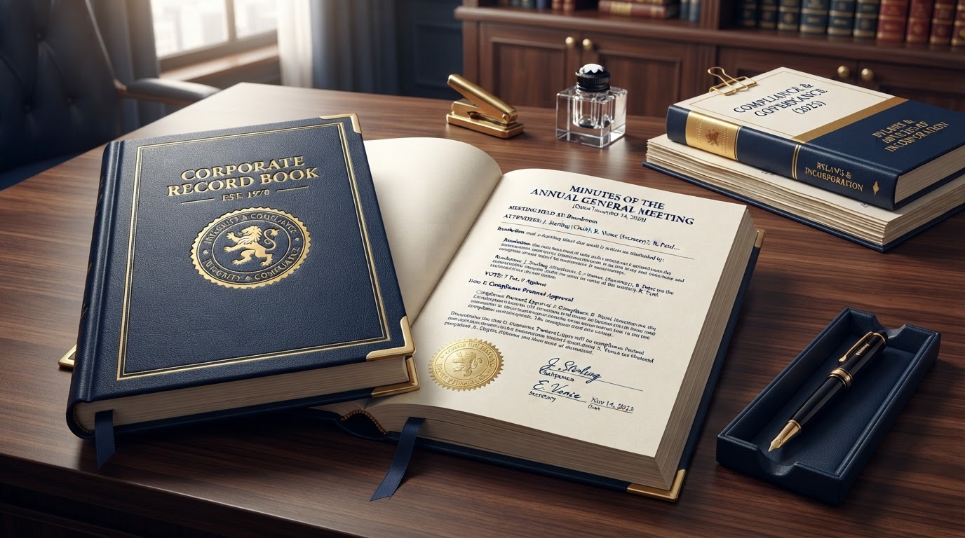 Corporate minutes and compliance documentation record book