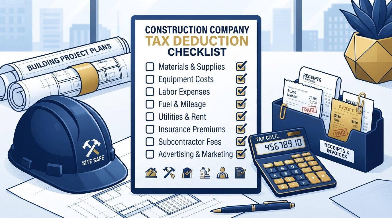 Construction Tax Deduction Checklist: Every Write-Off Contractors Miss