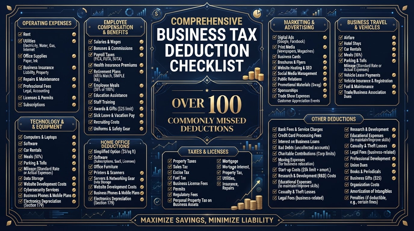 Comprehensive Business Tax Deduction Checklist