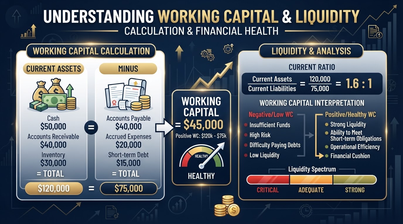 Working capital and current liabilities on the balance sheet