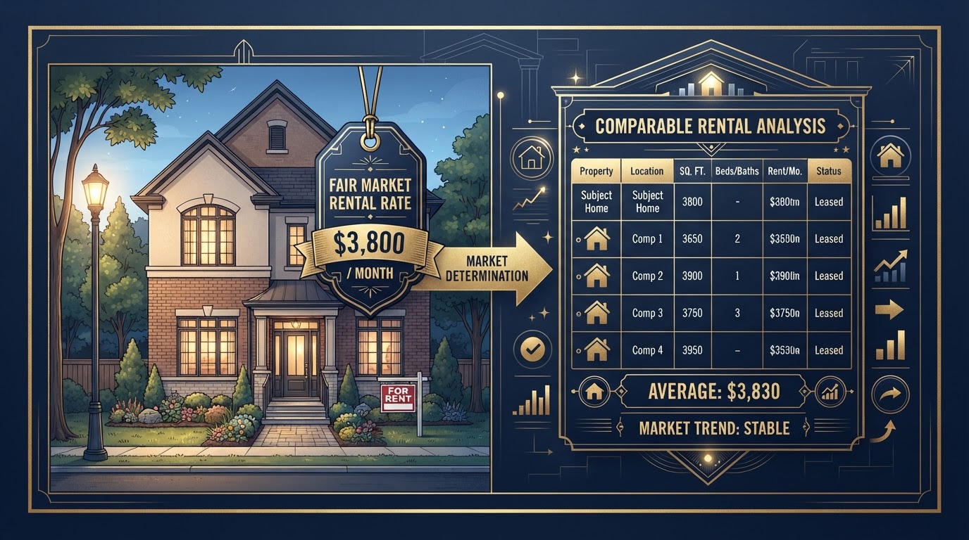 Fair market rental rate documentation with comparable analysis