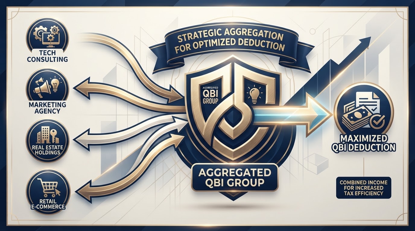 Aggregating multiple businesses into one group for QBI