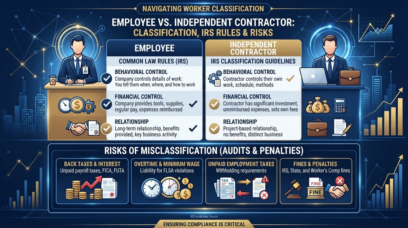 Employee vs independent contractor misclassification