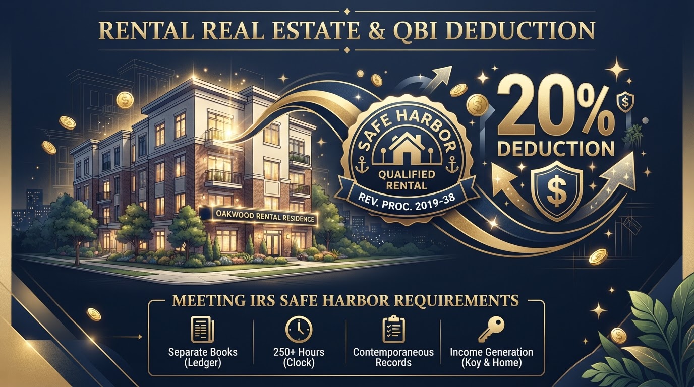 Rental real estate qualifying for QBI with safe harbor badge