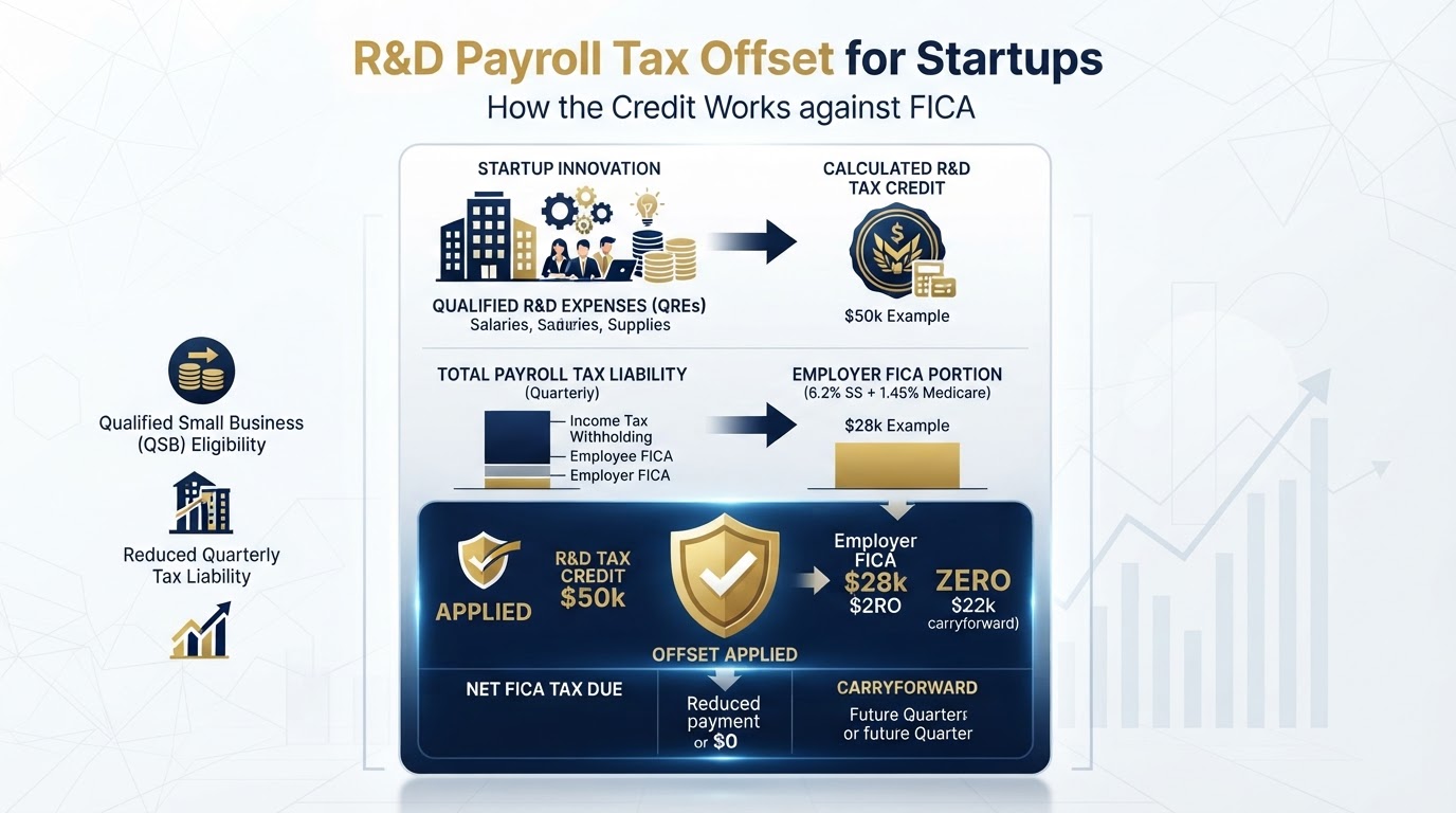 R&D payroll tax offset for startups against FICA