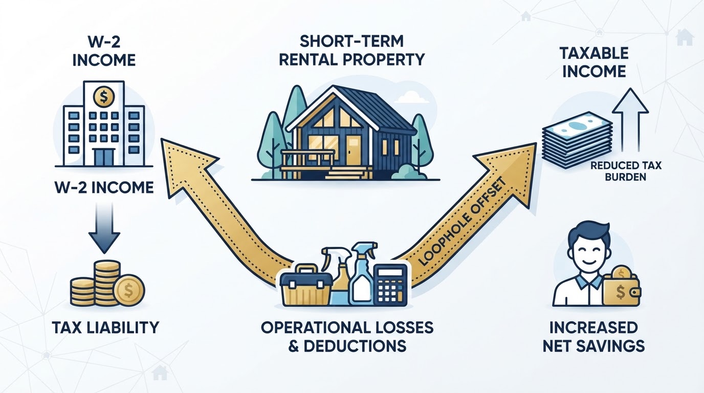 The Short-Term Rental Loophole: How to Offset W-2 Income with STR Losses