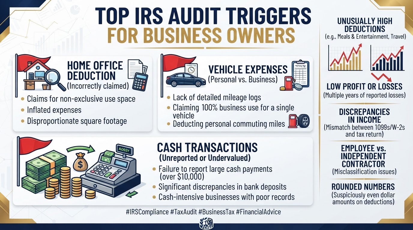 Top IRS audit triggers for business owners